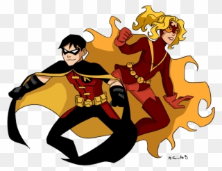 Quick Robin And Flamebird [link] From Young Justice - Flamebird Young Justice Clipart