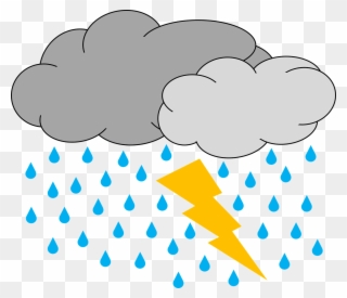 Rain Animated Cliparts 3, Buy Clip Art - Thunderstorm Clipart - Png Download