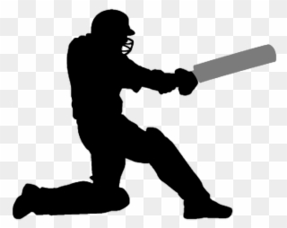 Cricket Clipart Transparent - Cricket Player Silhouette Png
