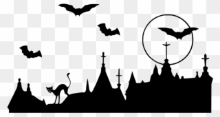 Halloween Clipart Halloween Bat Silhouette - Halloween Bat Png Transparent Png