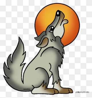 Wolf Howling At The Moon Clipart - Coyote Country 99.1 Fm - Png Download