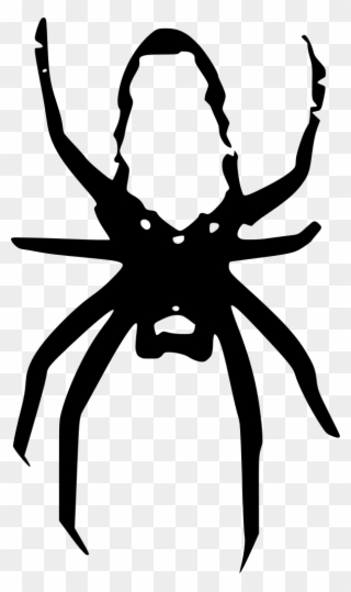 Black Widow Spider Free Spider - Gambar Laba Laba Hitam Putih Clipart