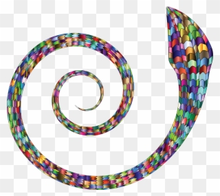 Free Clipart Of A Colorful Coiled Spiral Snake - Portable Network Graphics - Png Download