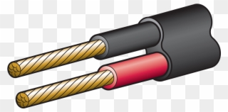 15a 4mm Twin Core Sheathed Cable Red/black (black Sheath) - Red & Black Twin Sheath Cable 4mm (100m Roll) Clipart
