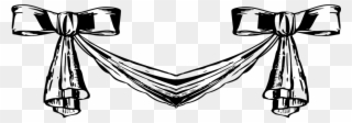 Ribbon Vector Black White Png 21, Buy Clip Art - Drape Clipart Transparent Png