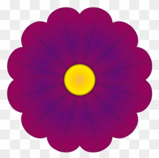 Purple Flower Clipart 6, Buy Clip Art - Portable Network Graphics - Png Download