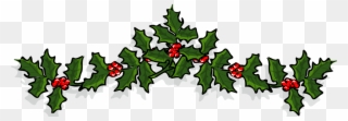 Store-bought Cookies - Holly Banner Clipart