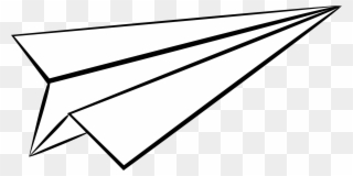 Paper Airplane Clipart - Paper Airplane Line Drawing - Png Download