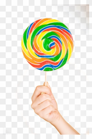 Drawing Candy Rainbow Lollipop - Lollipop Photography Clipart