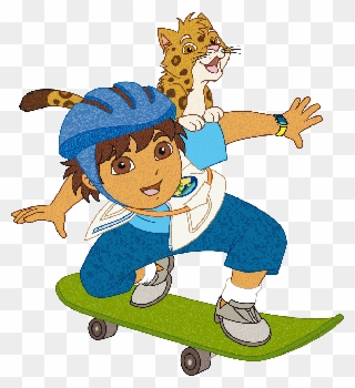 Go Diego Go Skateboard Clipart