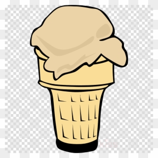 Ice Cream Cone Clip Art 1 Scoop Clipart Ice Cream Cones - Cartoon Ice Cream Scoop - Png Download