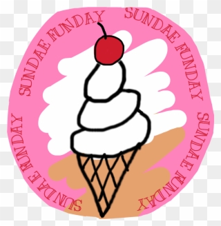 Sundayfunday Sundae Cherryontop Icecream Icecreamcone - Ice Cream Cone Clipart