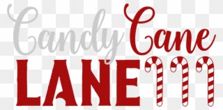 Candy Cane Lane Signs Clipart