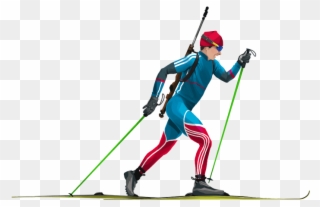 Cross Country Skiing Illustration Clipart