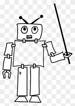 Robot Android Thought Thinking Png Image - Robot Cartoon Clipart