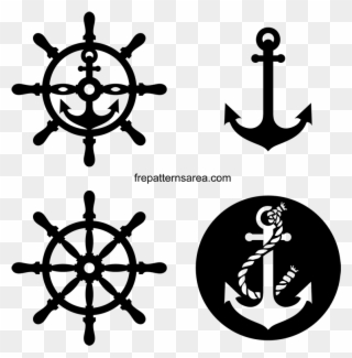 Meaning Of And Rudder Symbol Free Patterns - Anchor Rudder Vector Clipart