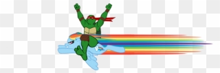 Zakniteh, Crossover, Rainbow Dash, Raphael, Safe, Teenage - My Little Pony And Teenage Mutant Ninja Turtle Clipart
