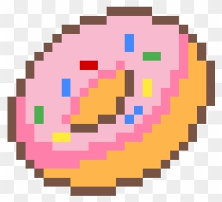 Donut - Pixel Art - Cute Pixel Art Easy Clipart