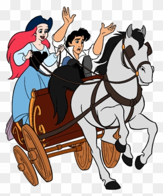 Driving Clipart Person - Little Mermaid Ariel Horse - Png Download