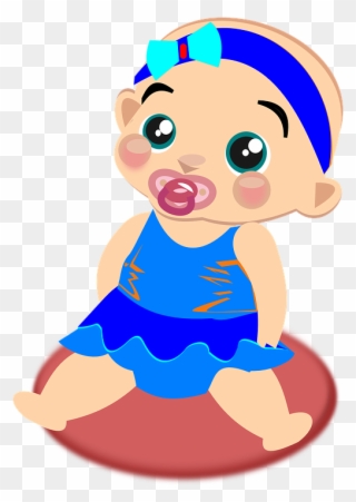 Baby Pacifier Cliparts 15, Buy Clip Art - Gambar Bayi Perempuan Animasi - Png Download