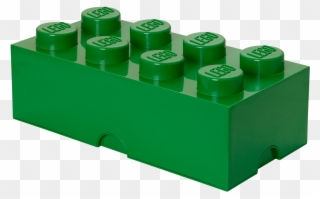 Lego Storage Brick 8 Dark Green Clipart