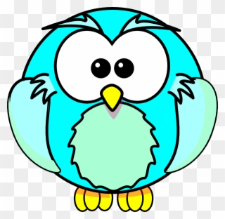 Turquoise Owl Clip Art At Clker Com Vector Clip Art - Cartoon Animals To Colour - Png Download