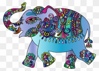 Indian Elephant Ganesha Elephants Visual Arts Vertebrate - Ganesha Hindu Elephant Clipart