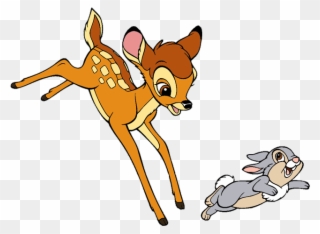 Group Clip Art Disney Galore Thumper Running - Bambi And Thumper Cartoon - Png Download
