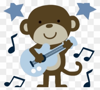 Guitar Clipart Baby - Rockstar Monkey - Png Download