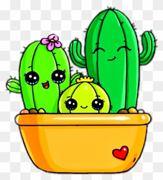 Cactus Family Love Green Voteplease Vote4vote - Draw So Cute Cactus Clipart