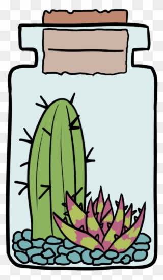 A Jar Of Succulents 🌵✨ - Transparent Tumblr Blog Png Clipart