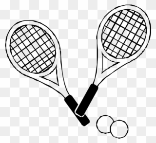 Tennis Drawing Images At Getdrawings Com - Tennis Black And White Clip Art - Png Download