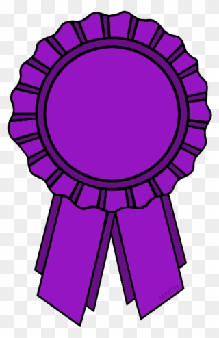 Purple Ribbon - Purple Award Ribbon Clipart - Png Download