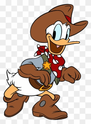 Cowboy Halloween Cliparts - Donald Duck Dressed As A Cowboy - Png Download
