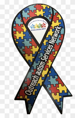 Autism Ribbon Magnets - Awareness Ribbon Clipart