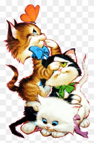 494 Views Kitten Cartoon, Cat Clipart, Kitten Images, - Funny Cats Clip Art - Png Download