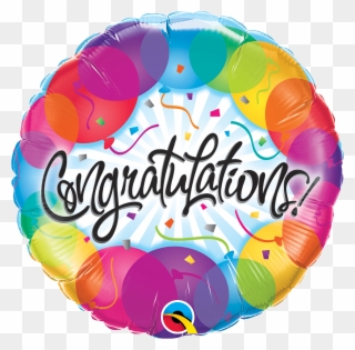 Colourful Balloons Congratulations - Congratulations Balloon Clipart