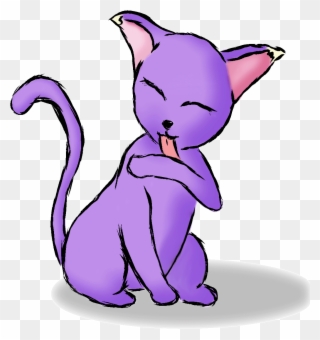 Clipart Cat Gif Animated Free Download Clip Art On - Animated Purple Cat - Png Download