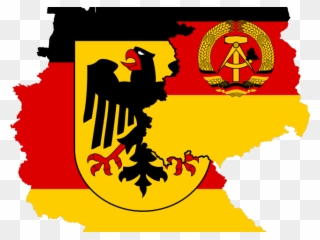 East Germany Flag Clipart Science - West Germany And East Germany Flag - Png Download