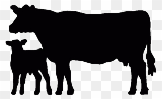 Cow Calf Silhouette Clipart
