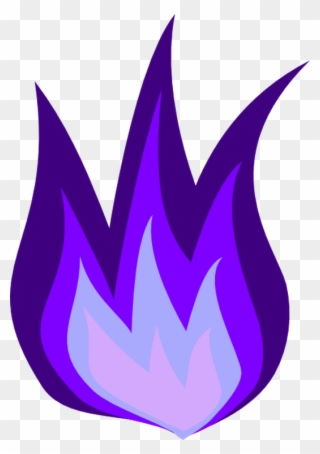Here Is Flames Cutie - Purple Fire Cartoon Clipart