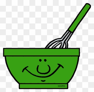 Free Mini Images Arts Clip Art By Phillip Martin, Green - Mixing Bowl With Spoon Clipart - Png Download