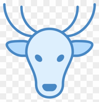 The Skull Profile Of A Deer, Facing Foward - Deer Clipart