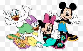 Disney Summertime Clip Art 5 Disney Clip Art Galore - Mickey And Minnie Donald And Daisy - Png Download