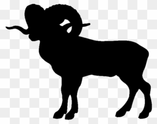 Bighorn Sheep Transprent Png Free - Silhouette Of A Ram Clipart