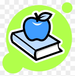 Apple Book - Book And Apple Clipart