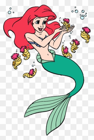 Clipart Transparent Download Mermaid Clip Art Disney - Little Mermaid Coloring Pages - Png Download