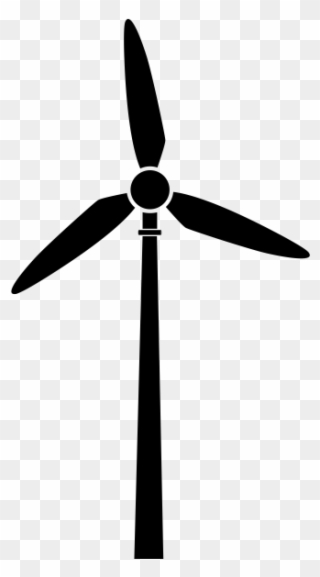 Windmill Rubber Stamp - Wind Turbine Clipart