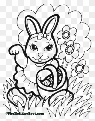 Easter Coloring Page Print And Color - A4 Easter Pictures To Colour Clipart