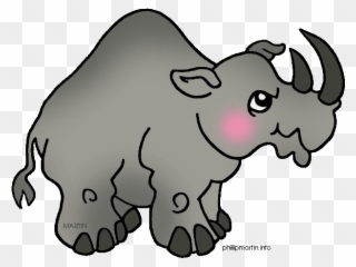 Animals Rhino Clipart Clip Art By Phillip Martin - Rhino Clip Art - Png Download